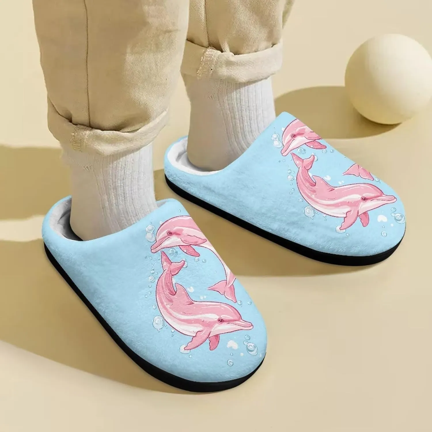 Plush Slippers for Kids Anti-slip House Slippers Warm Bedroom Slippers Cozy House Shoes