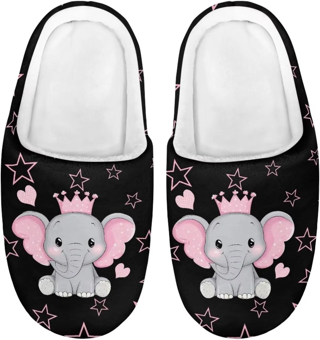 Plush Slippers for Kids Anti-slip Plush Slippers Warm House Slippers Cozy Bedroom Slippers House Shoes
