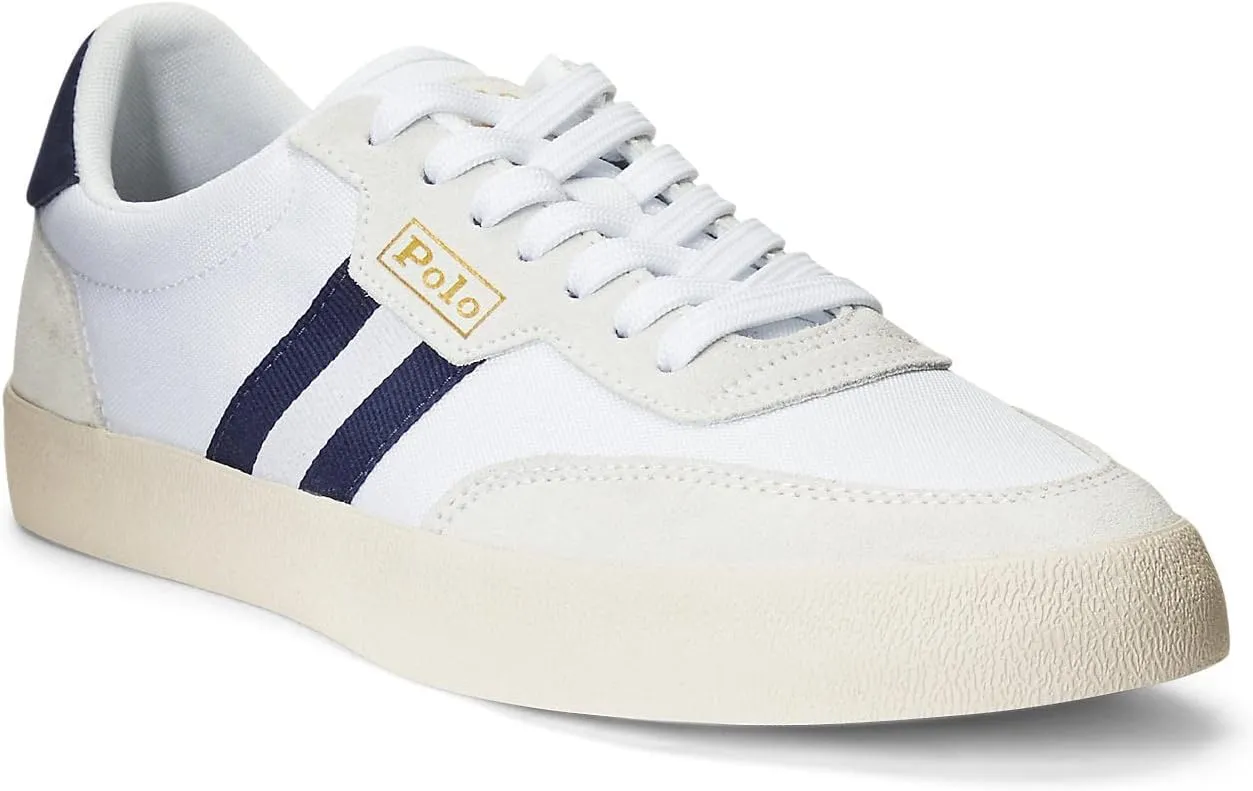 POLO RALPH LAUREN Court Low-Top Sneaker White/Newport Navy 9.5 D (M)