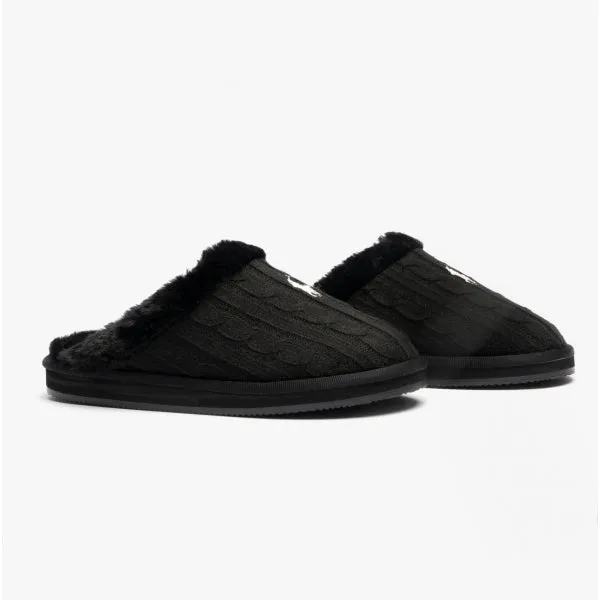Polo Ralph Lauren KAYLEIGH SCUFF Womens Mule Slippers Black