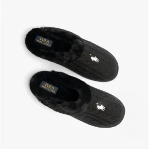 Polo Ralph Lauren KAYLEIGH SCUFF Womens Mule Slippers Black