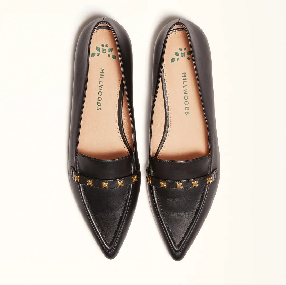 Poplar Pointed Flat - Black