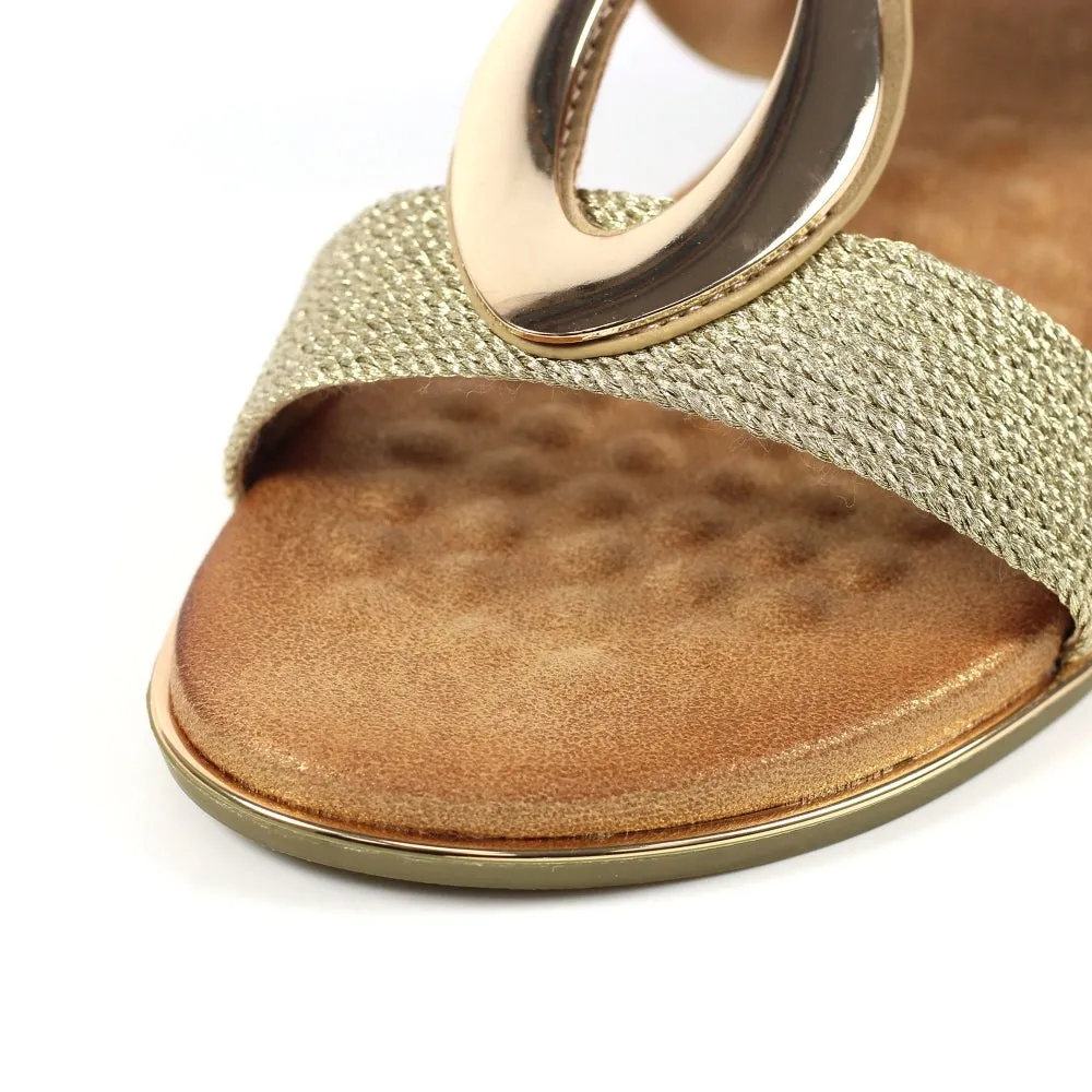Porto Beige Wedge Sandal