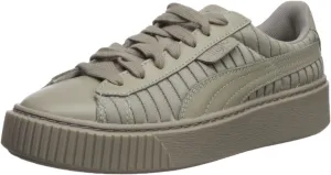 PUMA Women's Basket Platform En Pointe Wn Sneaker Rock Ridge, 9.5 M US