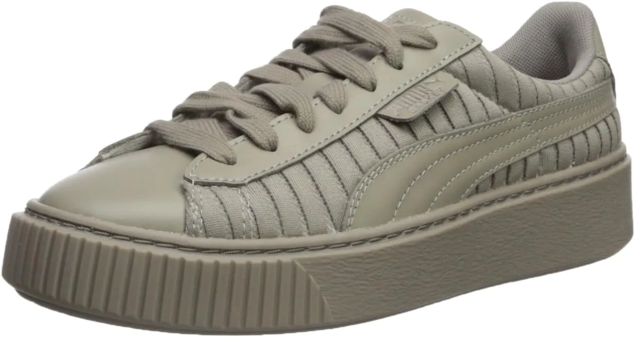 PUMA Women's Basket Platform En Pointe Wn Sneaker Rock Ridge, 9.5 M US
