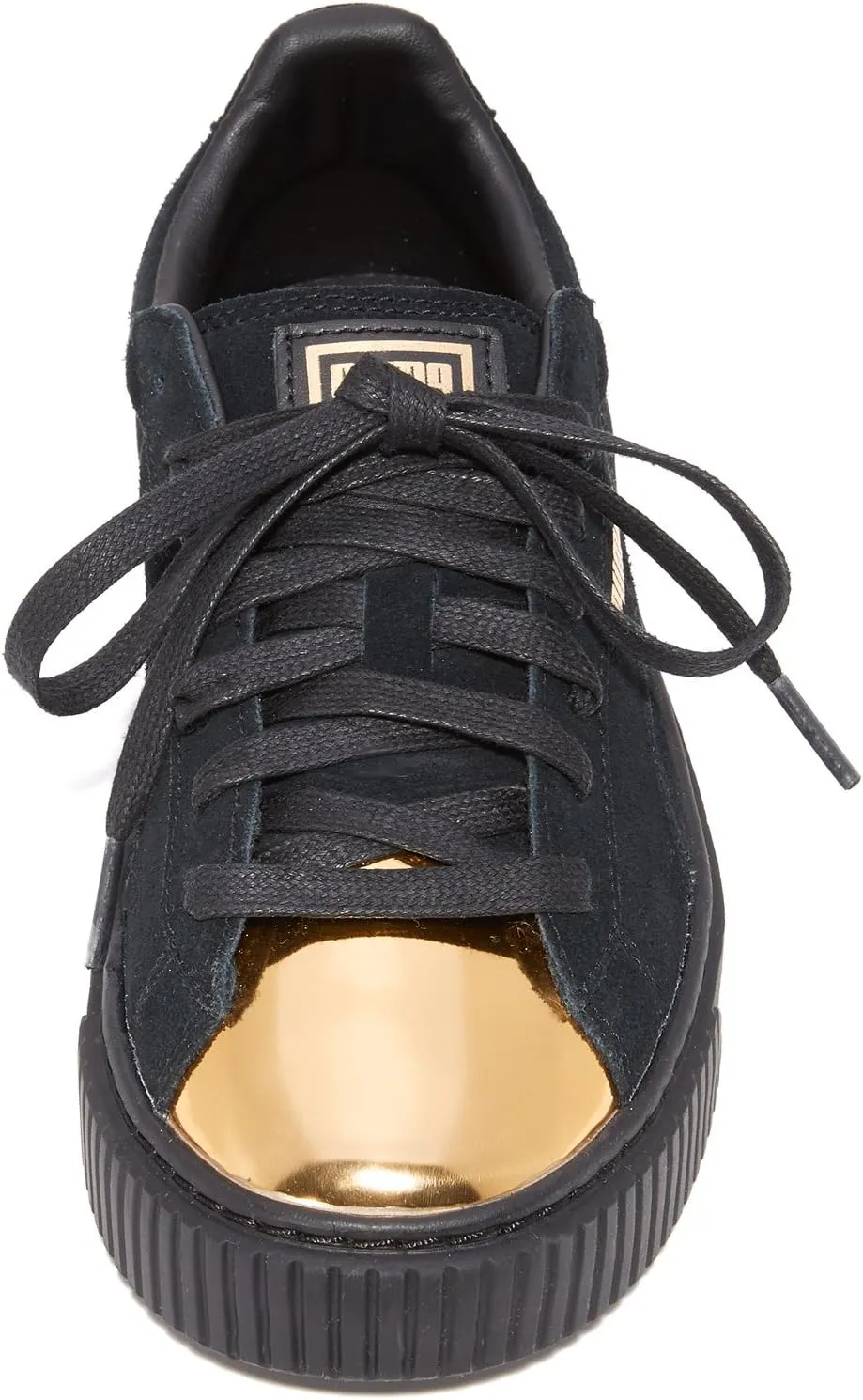 PUMA Women's Suede Platform Gold Fashion Sneaker