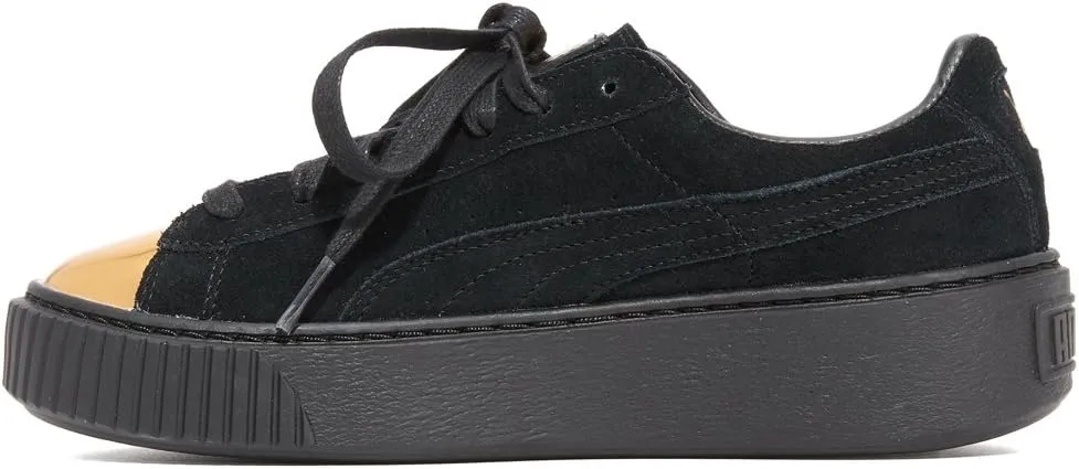 PUMA Women's Suede Platform Gold Fashion Sneaker