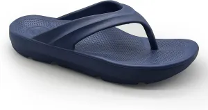 Pure Stride Therapeutic Flip Flops, Orthotic Thong Sandals for Plantar Fasciitis, Metatarsal and Heel Spurs, Feet Pain Relief and Arch Support - Navy, Men’s Size 13