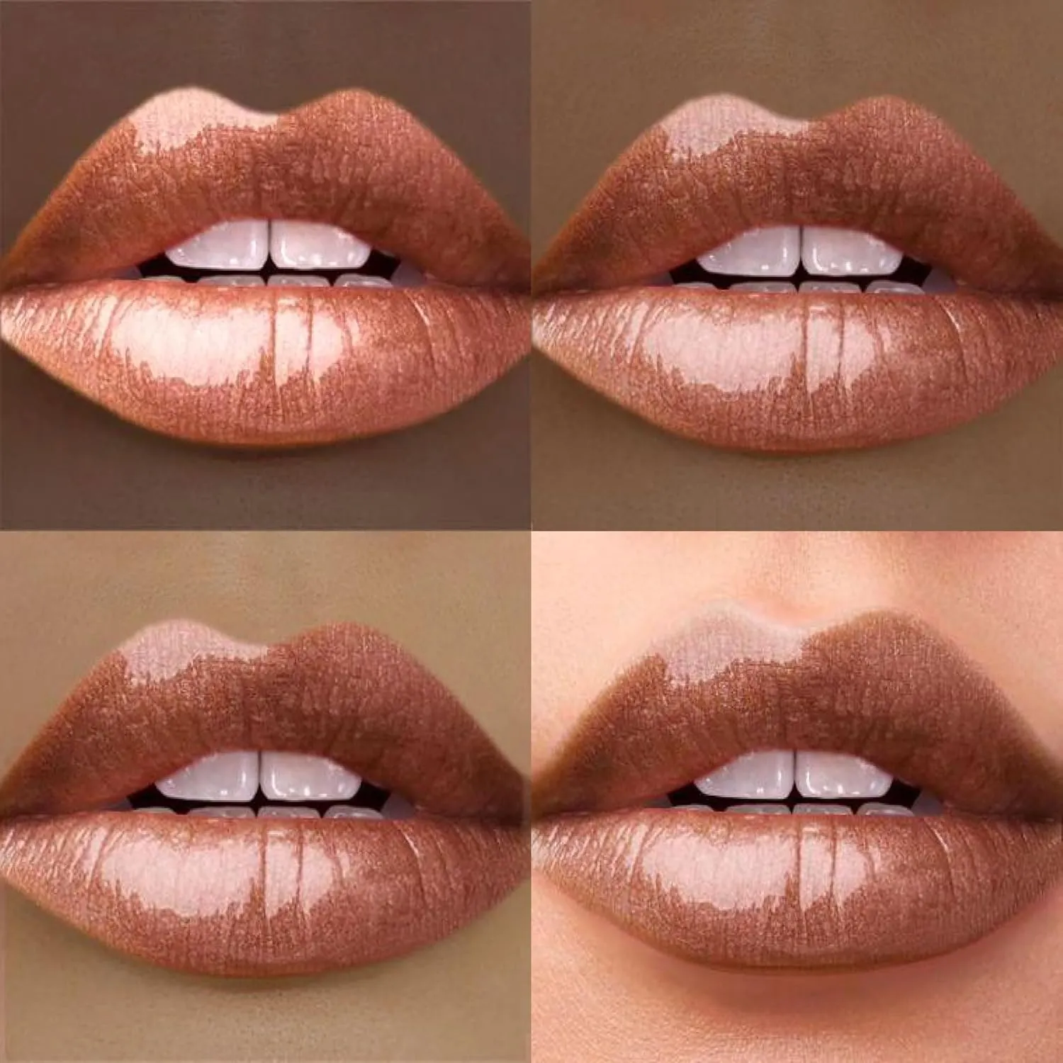 PUZZLE Lip Gloss Wand | Shiny, Shimmery, Non-Sticky, Moisturizing, Long-Lasting, Cruelty-Free, Vegan, Paraben-Free, High Shine Color (Simple | Buff Beige)