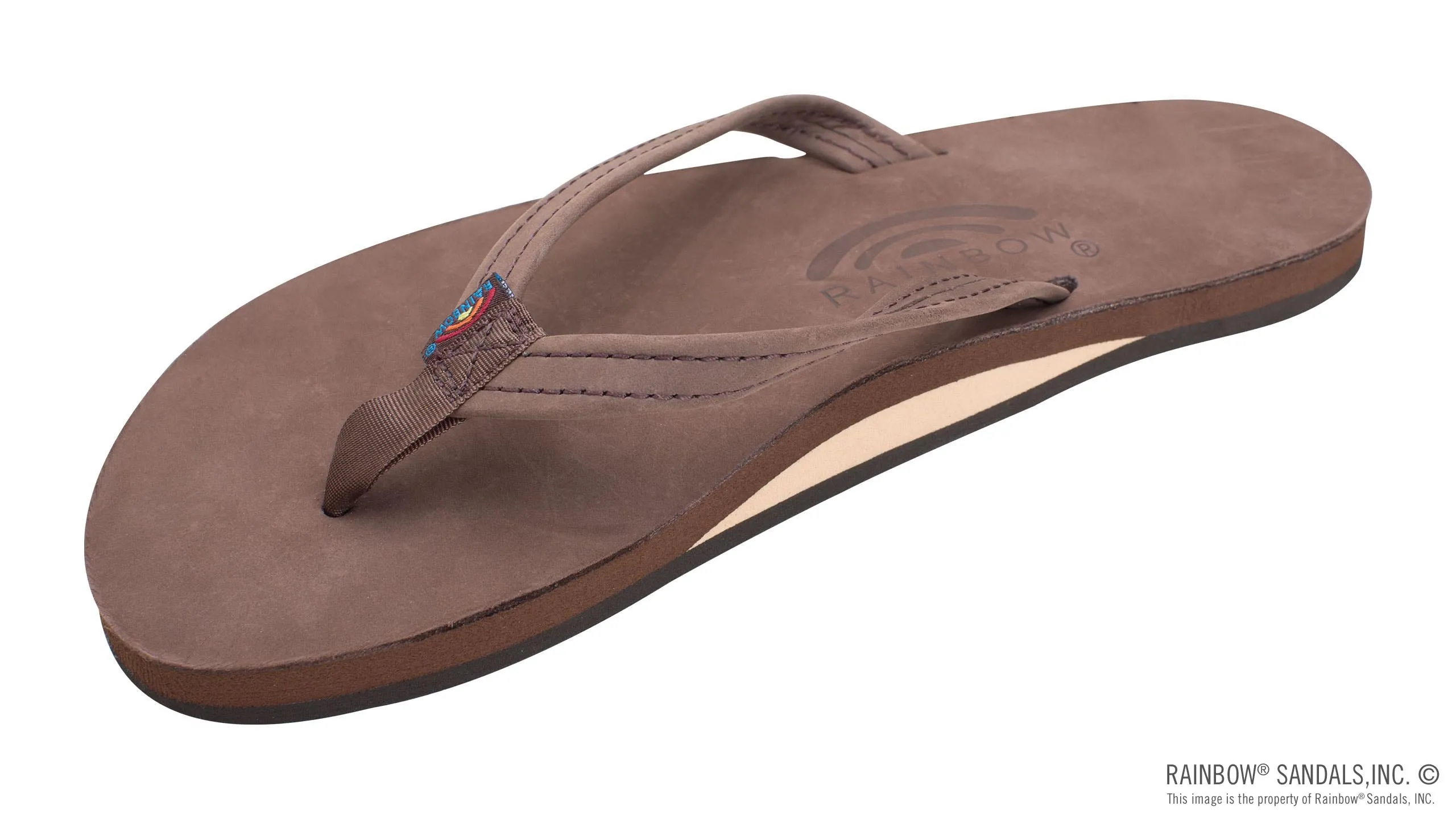 Rainbow Sandals Single Layer Classic Leather with Arch Support and a 1/2" Narrow Strap