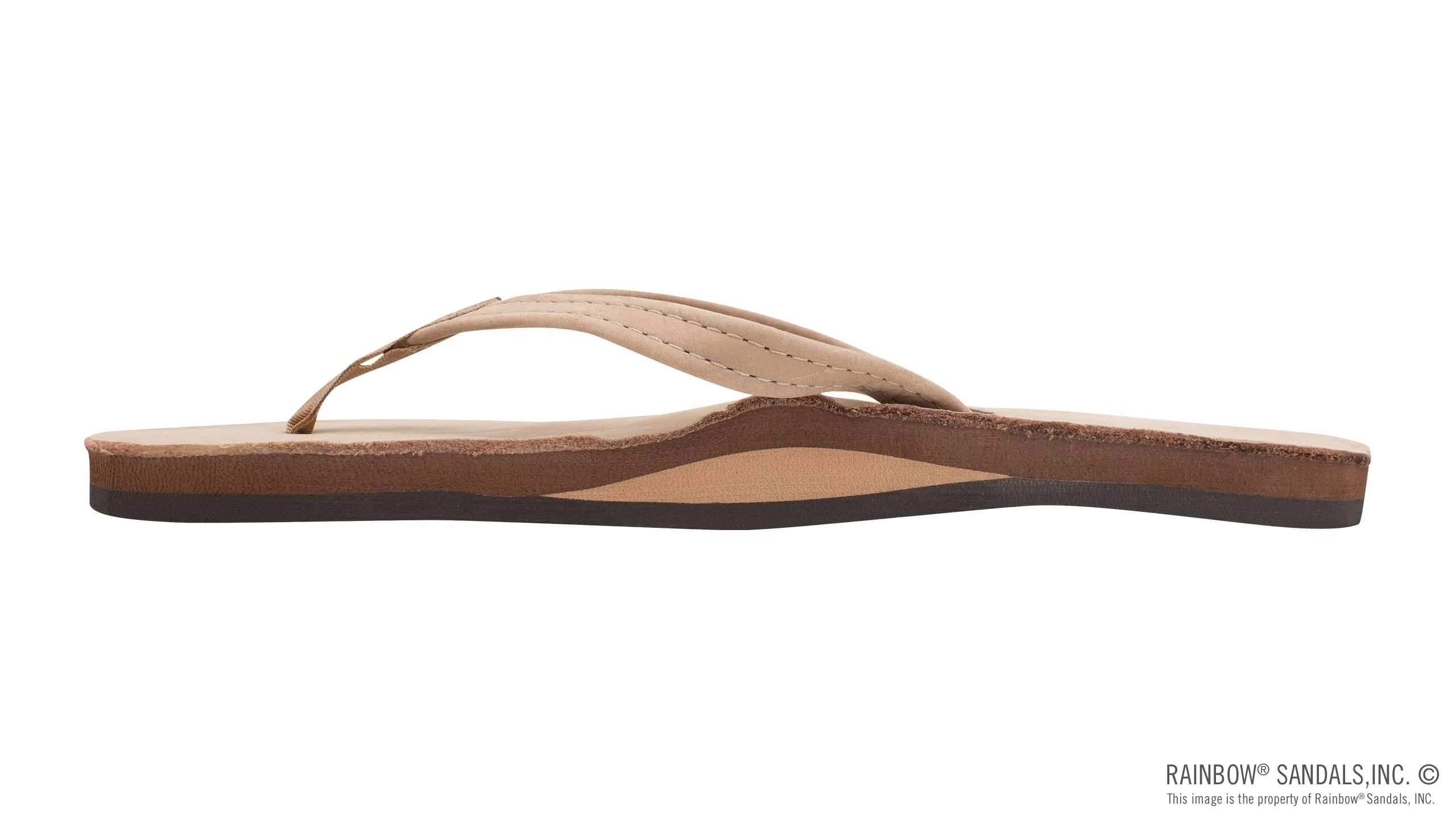 Rainbow Sandals Single Layer Classic Leather with Arch Support and a 1/2" Narrow Strap