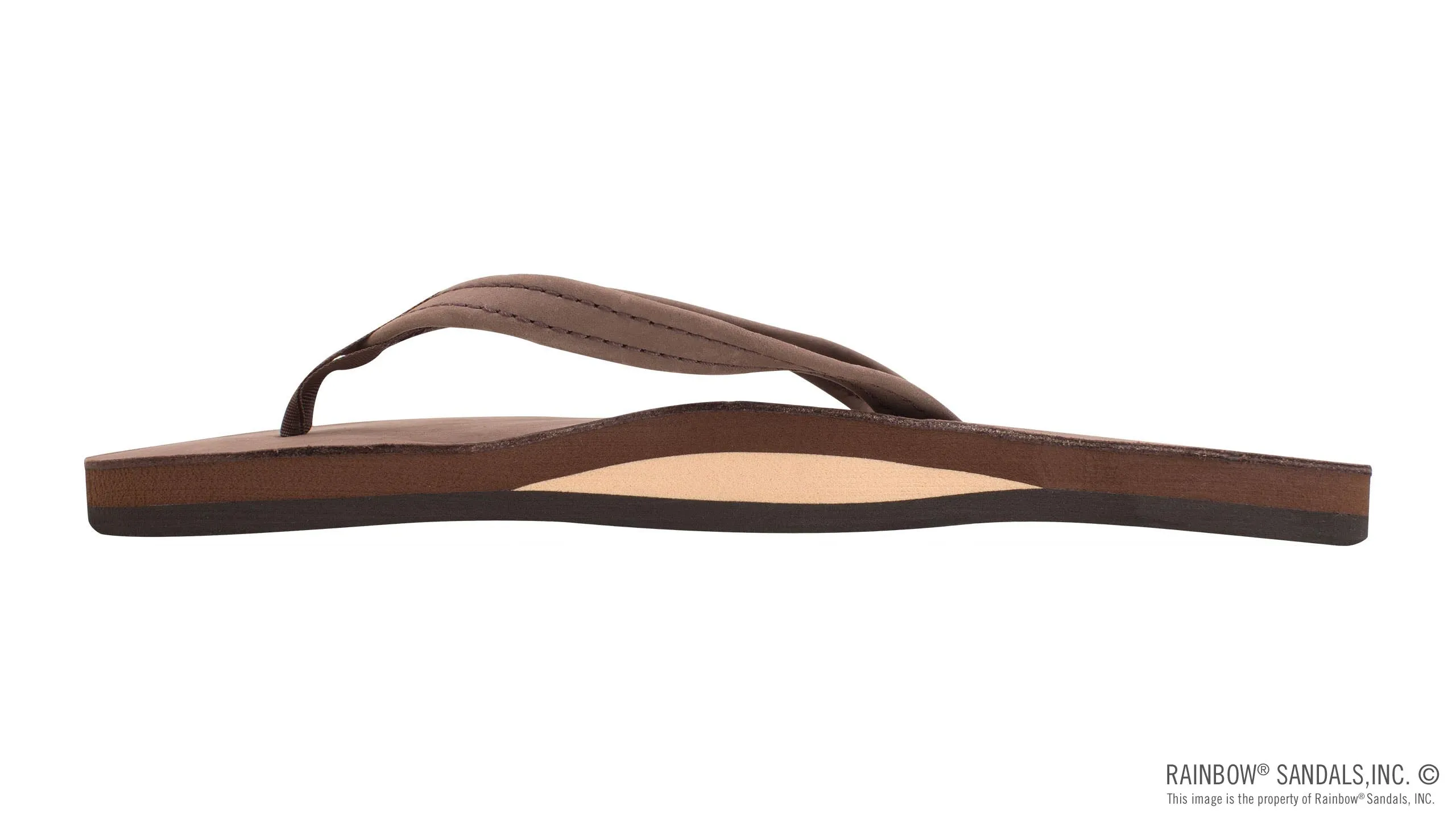 Rainbow Sandals Single Layer Classic Leather with Arch Support and a 1/2" Narrow Strap