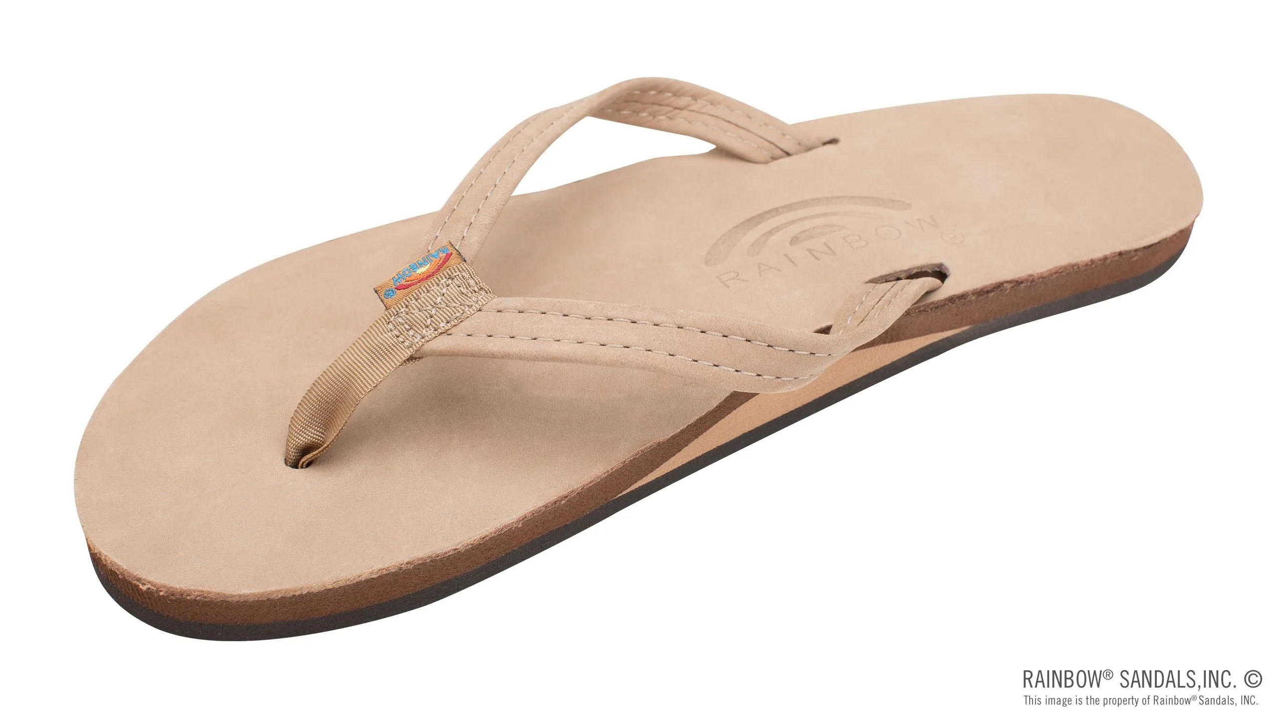 Rainbow Sandals Single Layer Classic Leather with Arch Support and a 1/2" Narrow Strap