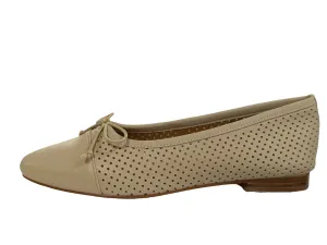 Ralph Migel  Nude Perforated Cap Toe Ballet Flat  Shira