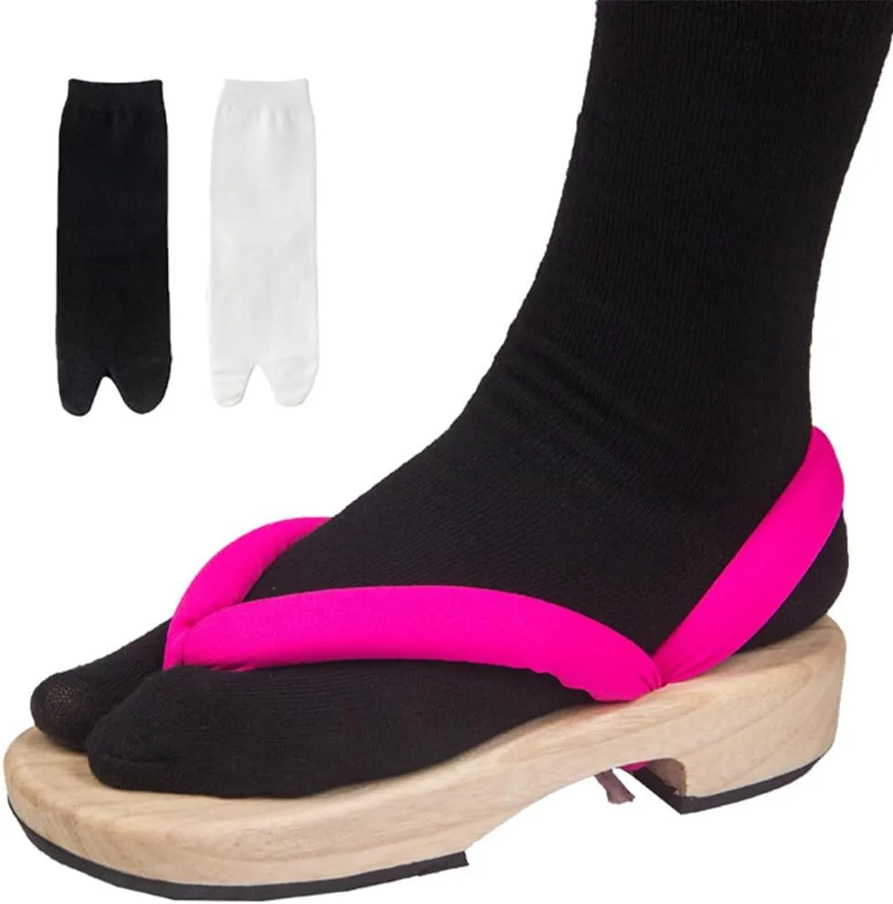Rengoku Cosplay Geta Kochou Clogs Iguro Obanai Wooden Slippers Anime Unisex with Toe Socks