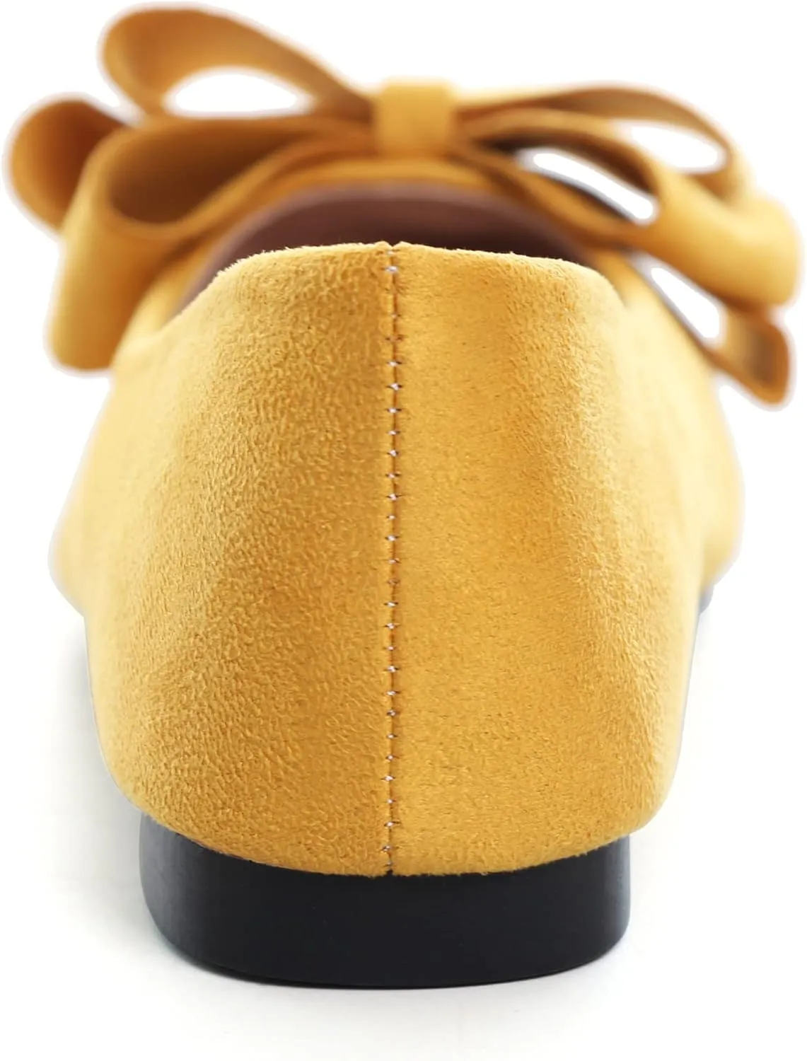 SAILING LU Bowknot Ballet Flats Womens Pointy Toe Casual Flat Shoes Suede Dress Shoes Wear to Work Slip On Moccasins