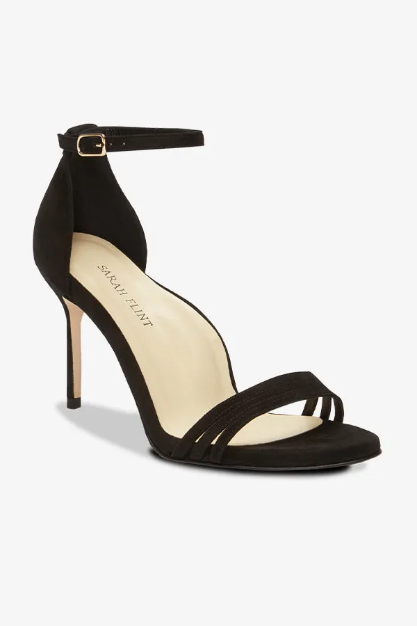 Sarah Flint Perfect Sandal 85 :: Black Suede