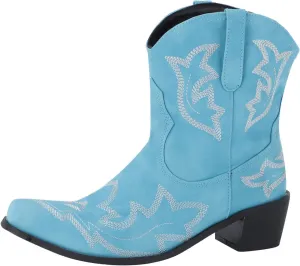 SBGMoSJ Black Ankle Boots with Heels And Laces Women Ankle Boots Black Cowboy Boots Flat Booties for Women Wide Width Dress Ankle Boots for Women