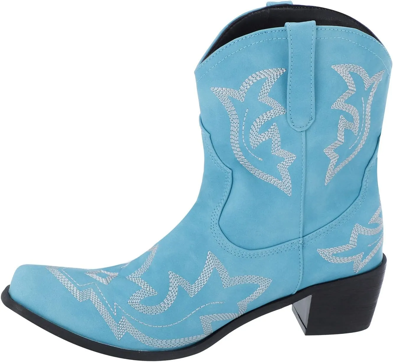 SBGMoSJ Black Ankle Boots with Heels And Laces Women Ankle Boots Black Cowboy Boots Flat Booties for Women Wide Width Dress Ankle Boots for Women