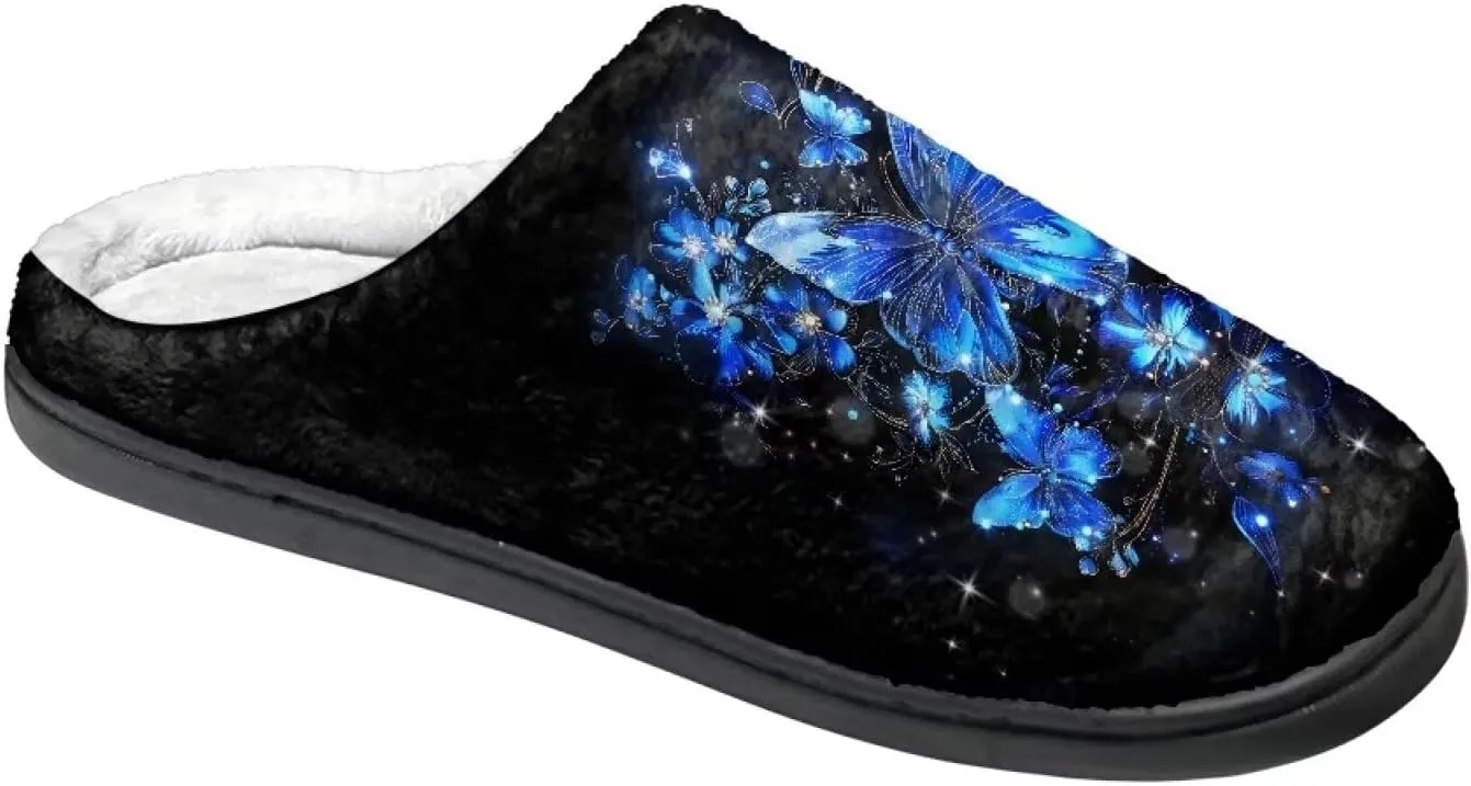 Scuff Slipper for Women and Men, Soft Warm Fuzzy Slippers, Anti-Slip Fluffy Slipper for Outdoor and Indoor, Slip on House Slippers