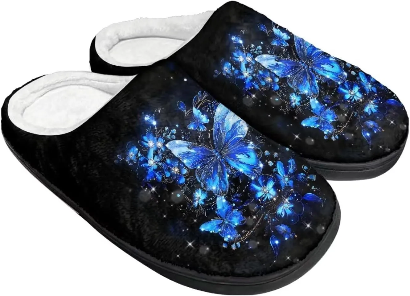 Scuff Slipper for Women and Men, Soft Warm Fuzzy Slippers, Anti-Slip Fluffy Slipper for Outdoor and Indoor, Slip on House Slippers