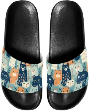 Semioury American Flag Women Soft House Summer Slippers Butterfly Corgi Indoor Outdoor Slippers House Open Toe Spa Slippers
