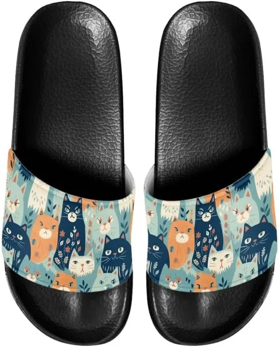 Semioury American Flag Women Soft House Summer Slippers Butterfly Corgi Indoor Outdoor Slippers House Open Toe Spa Slippers