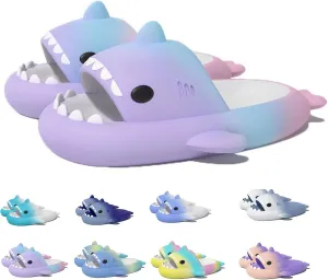 Sharklas Originales Kids Summer Cute Cartoon Fun Animal Slipper Cozy Non-Slip Shark Sandals for Bathroom, Outdoor