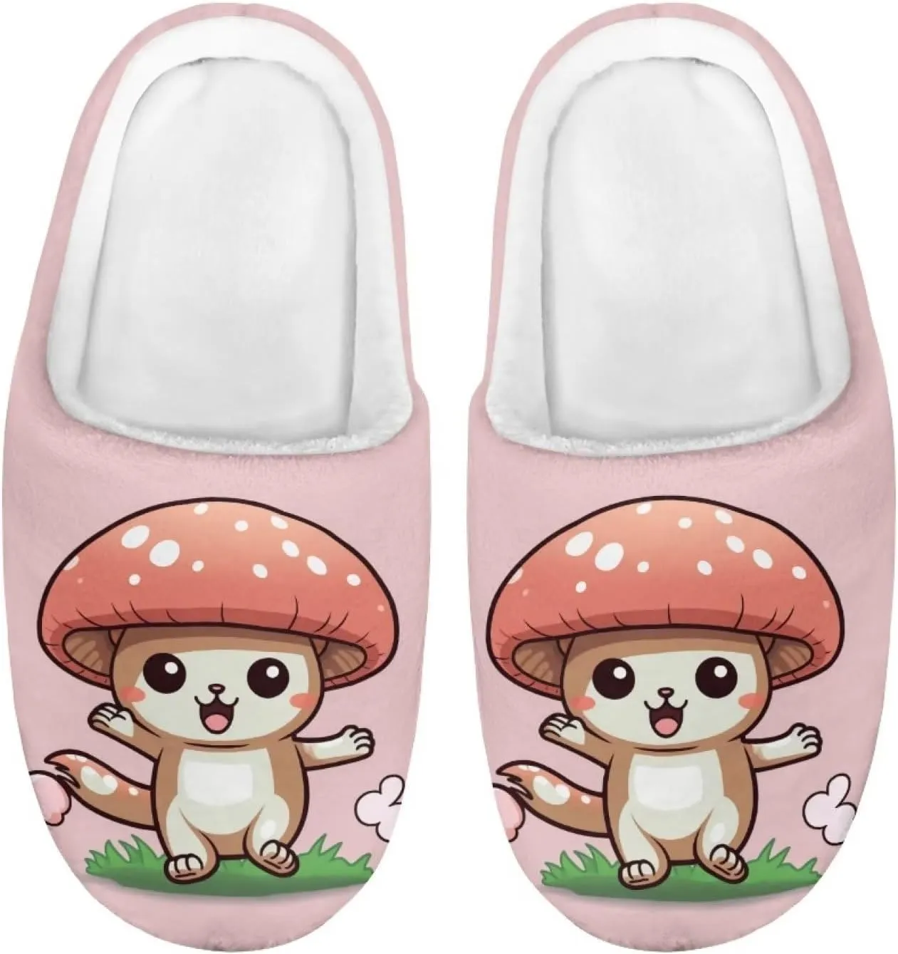 Showudesigns Slippers for Boys Fluffy House Shoes for Girls 9-14.5 Kids Slipper