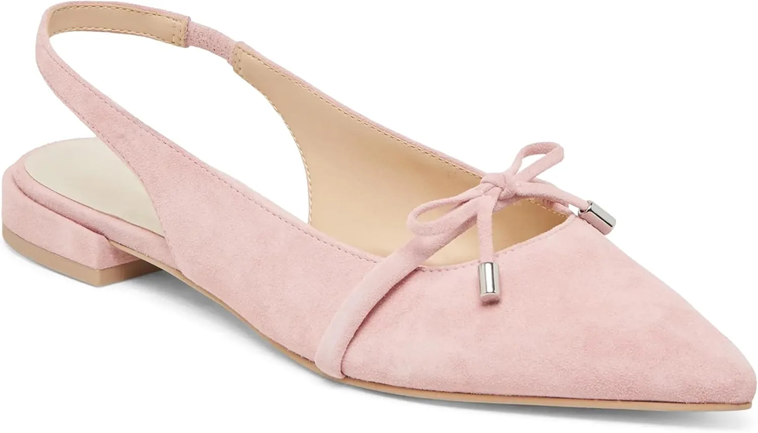 Slingback Flats for Women Bow Tie Closed Pointed Toe Low Heel Pumps Comfortable Work Dress Ballet Flats Mule Shoes