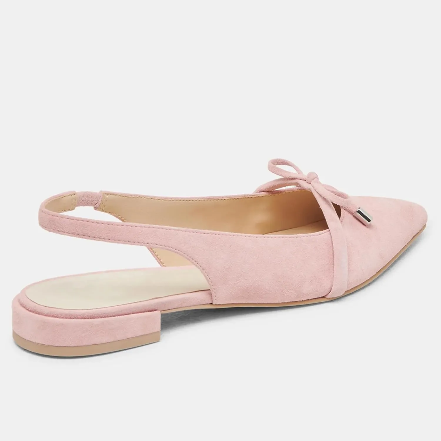Slingback Flats for Women Bow Tie Closed Pointed Toe Low Heel Pumps Comfortable Work Dress Ballet Flats Mule Shoes