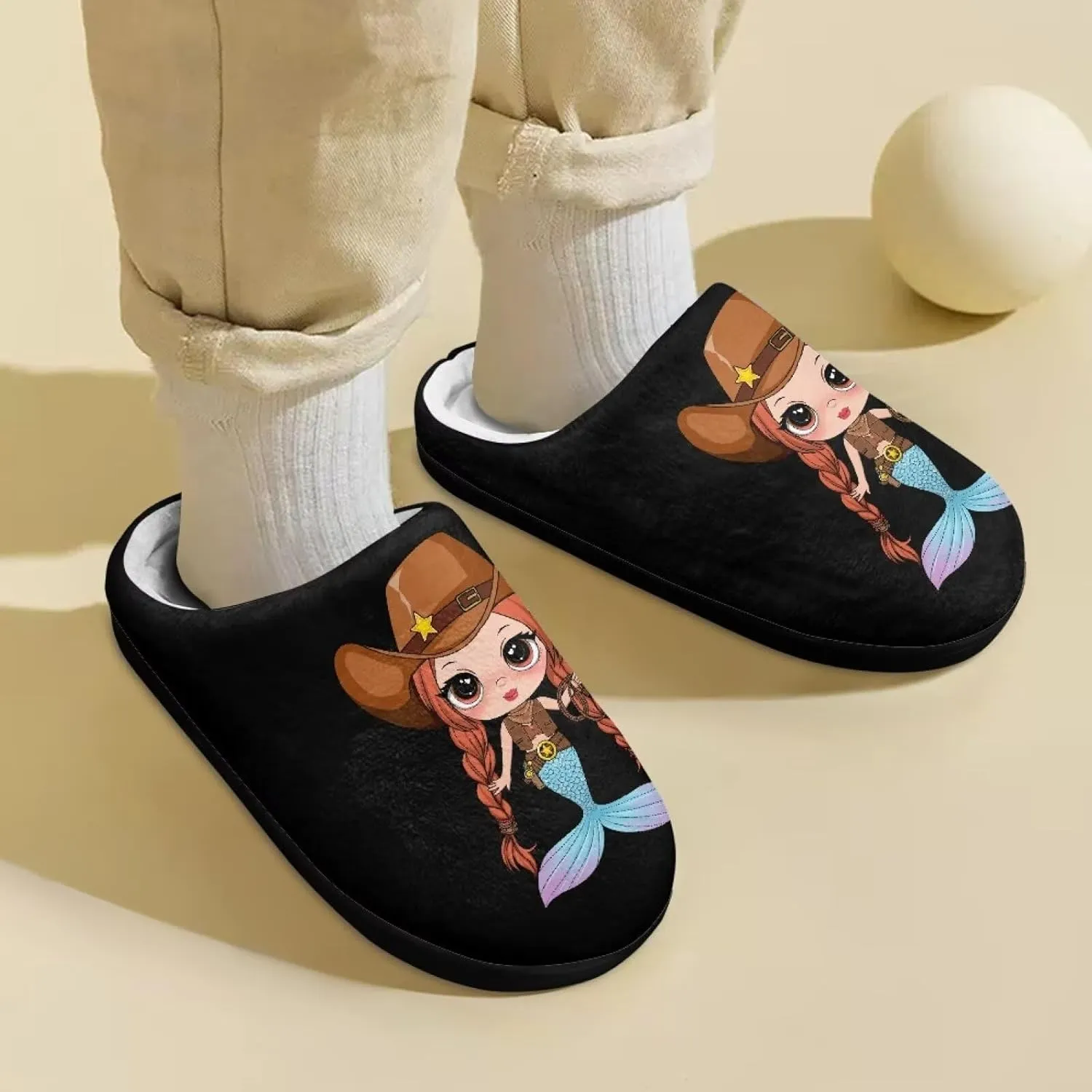 Slippers for Kids Anti-slip Plush Slippers Warm House Shoes Winter Bedroom Slippers
