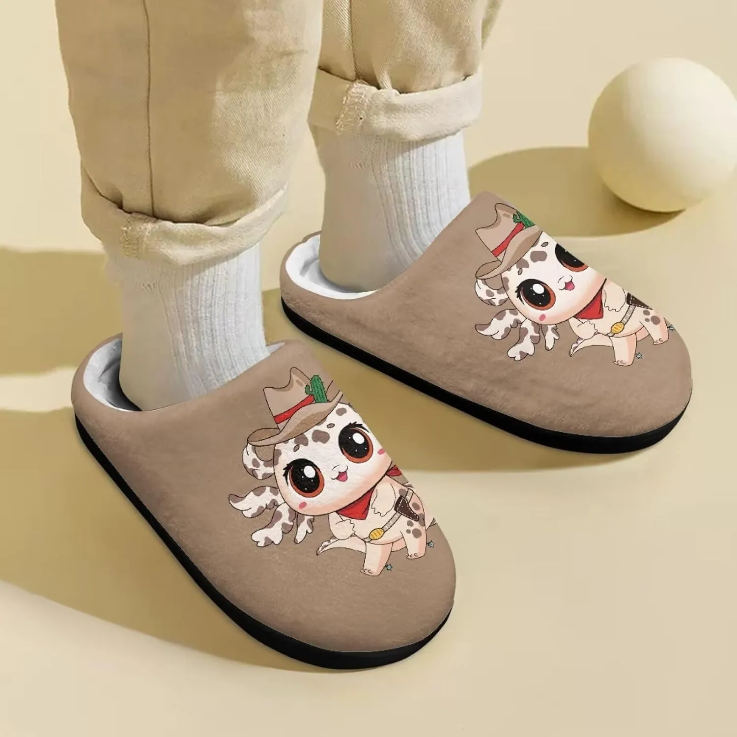 Slippers for Kids Anti-slip Plush Slippers Warm House Shoes Winter Bedroom Slippers