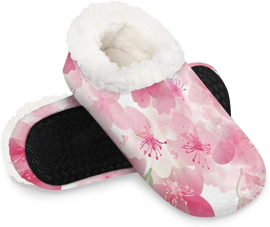 Slippers for Women Polka Dot Red Warm Soft Cozy Warm House Slipper