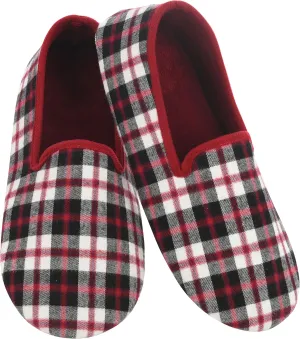 Snoozies mens lightweight plaids, Non-Skid Soft Sole Slippers for Men, House Slippers