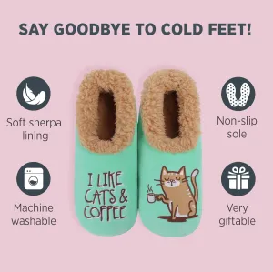 Snoozies Pairable Slipper Socks - Funny House Slippers for Women, Non-Slip Fuzzy Slipper Socks