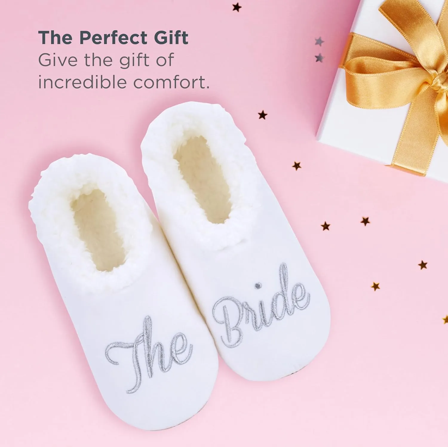 Snoozies Pairable Slipper Socks - Funny House Slippers for Women, Non-Slip Fuzzy Slipper Socks