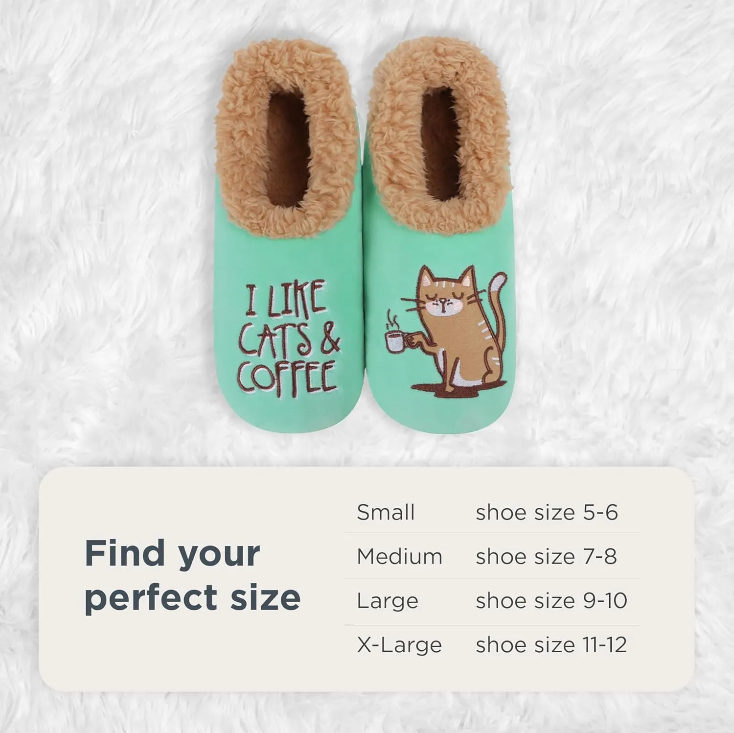 Snoozies Pairable Slipper Socks - Funny House Slippers for Women, Non-Slip Fuzzy Slipper Socks