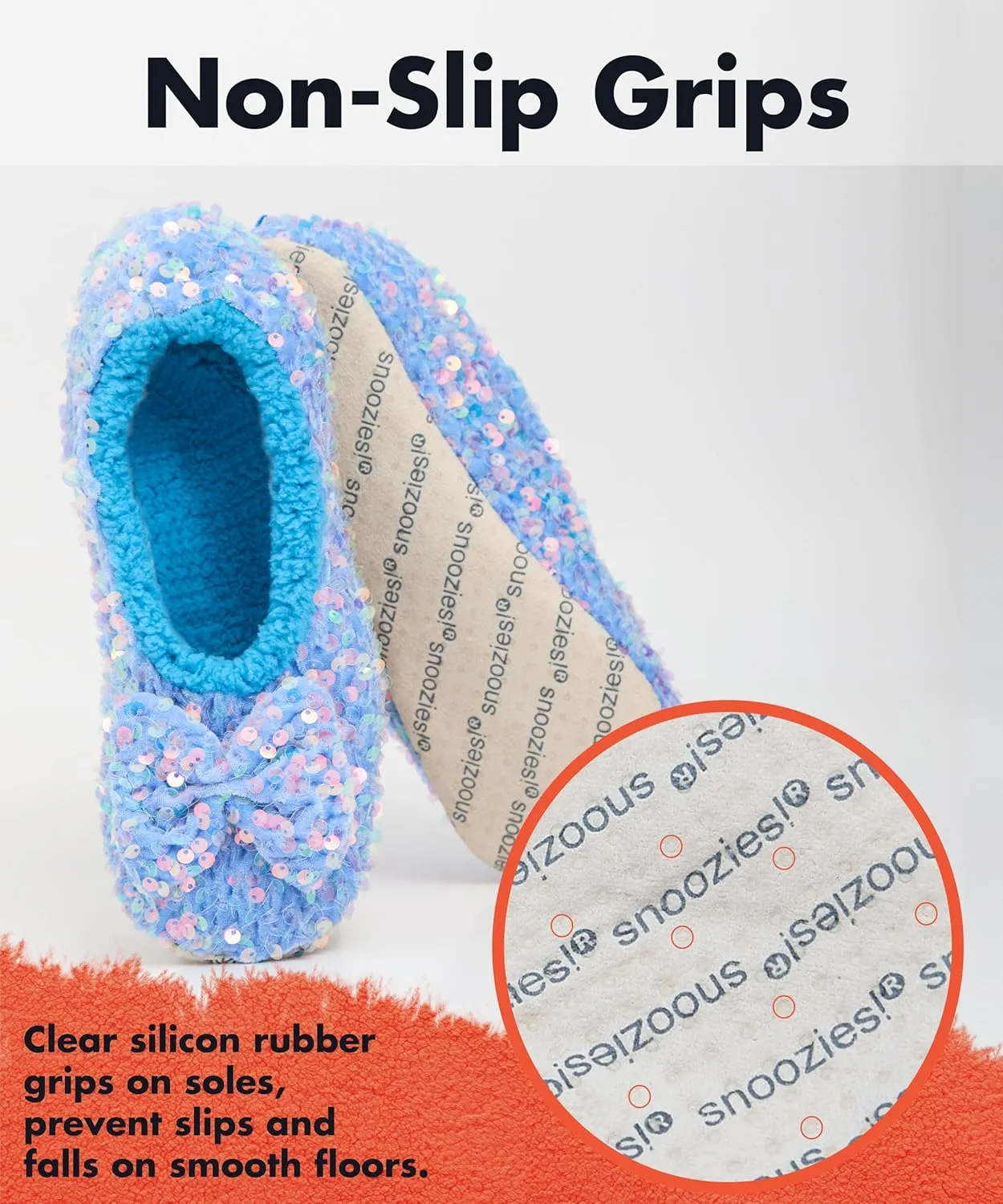 Snoozies Womens Glamour Bling Ballerina