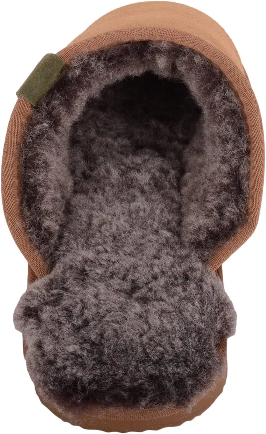 SNUGRUGS Mens Genuine Sheepskin Open Back Winter Mule Slipper with EVA Sole