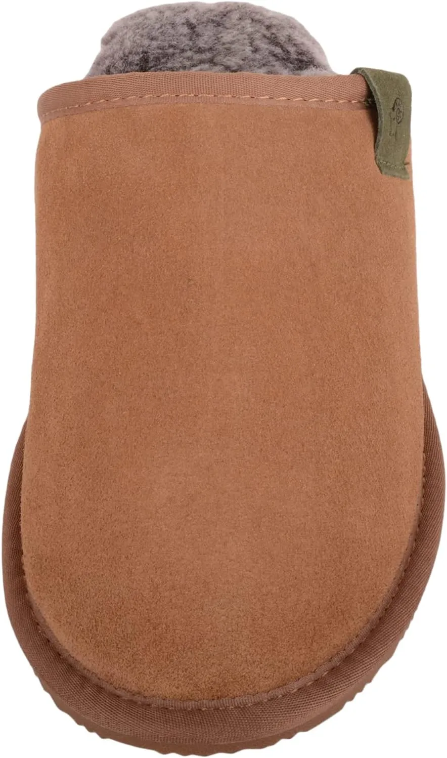 SNUGRUGS Mens Genuine Sheepskin Open Back Winter Mule Slipper with EVA Sole