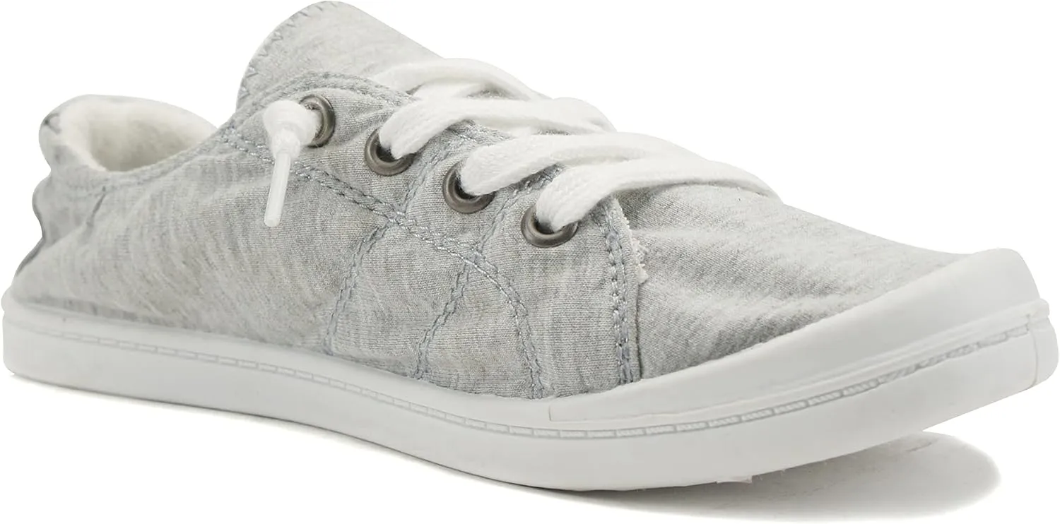 Soda Flat Women Shoes Linen Canvas Slip On Sneakers Lace Up Style Loafers Zig-S