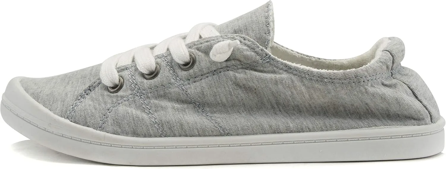 Soda Flat Women Shoes Linen Canvas Slip On Sneakers Lace Up Style Loafers Zig-S