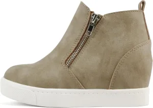 Soda Kids/Children/Girls Taylor-2 Hidden Wedge Booties Fashion Sneaker Shoes Side Zipper