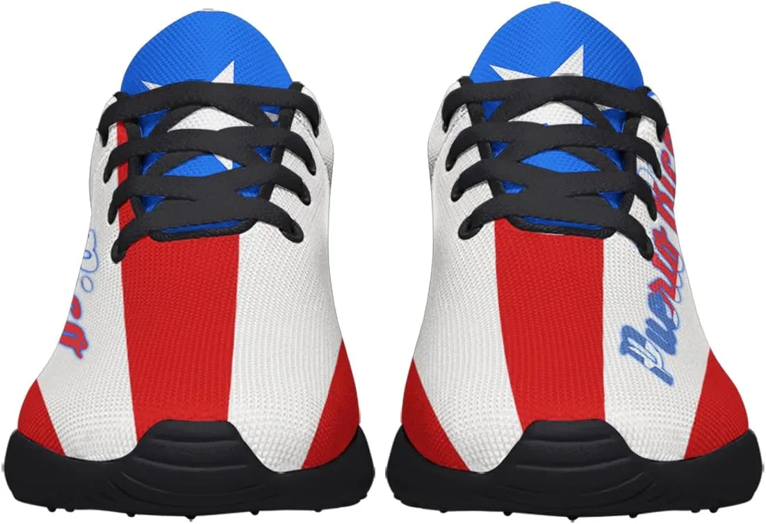 Sonzj-II Puerto Rico Shoes Mens Womens Running Shoes Athletic Casual Puerto Rico Flag Tennis Sneakers Gifts for Friends