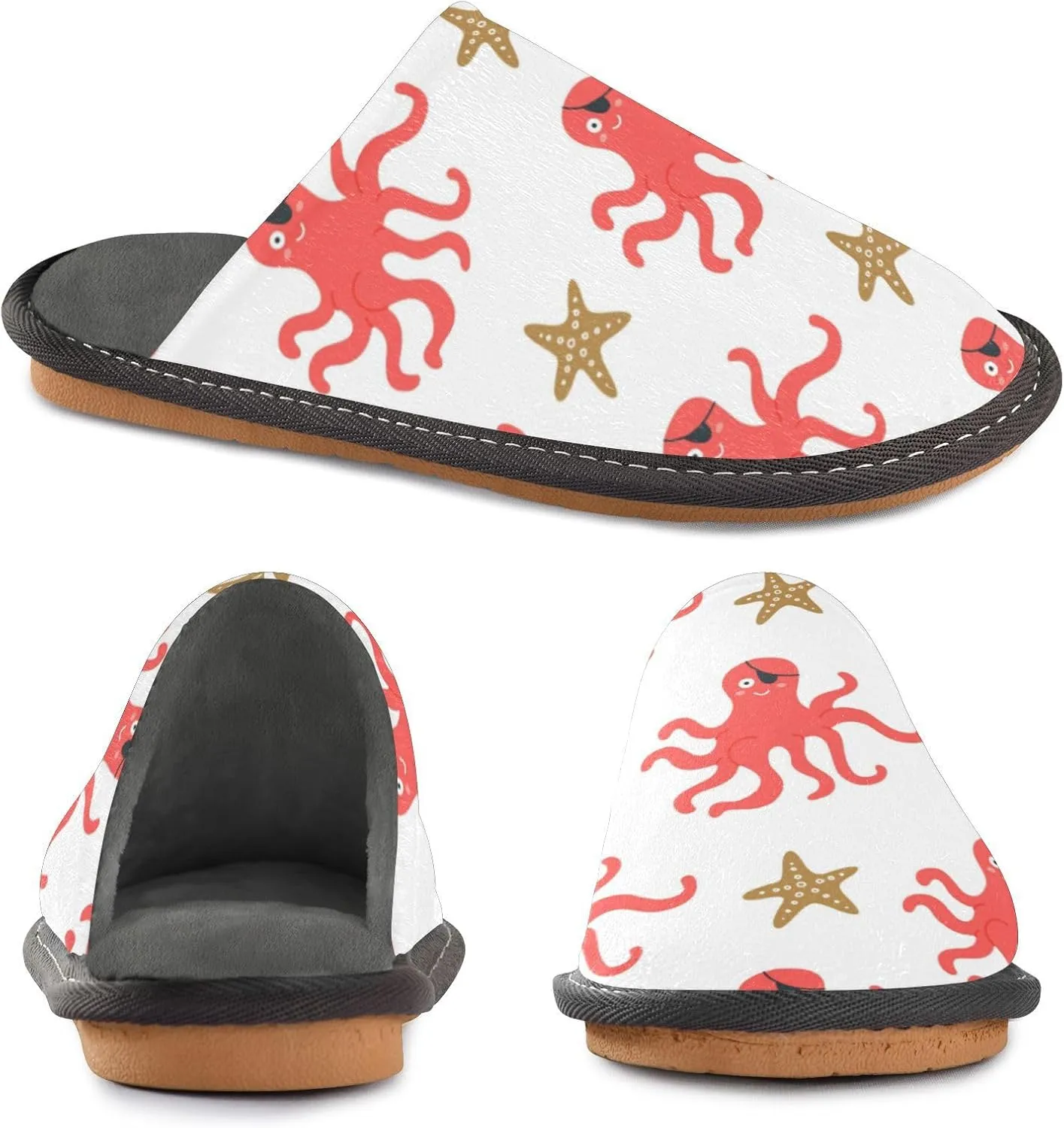 Spa Slippers Indoor House Fuzzy Slippers Soft Memory Foam Non-Slip Home Slipper Winter Shoes For Bedroom Hotel Travel 4-11