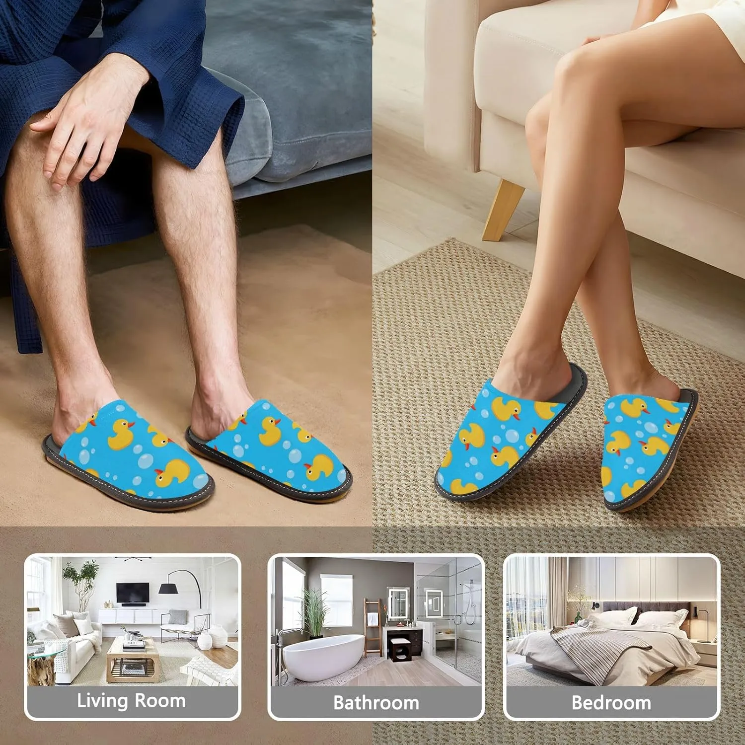 Spa Slippers Indoor House Fuzzy Slippers Soft Memory Foam Non-Slip Home Slipper Winter Shoes For Bedroom Hotel Travel 4-11