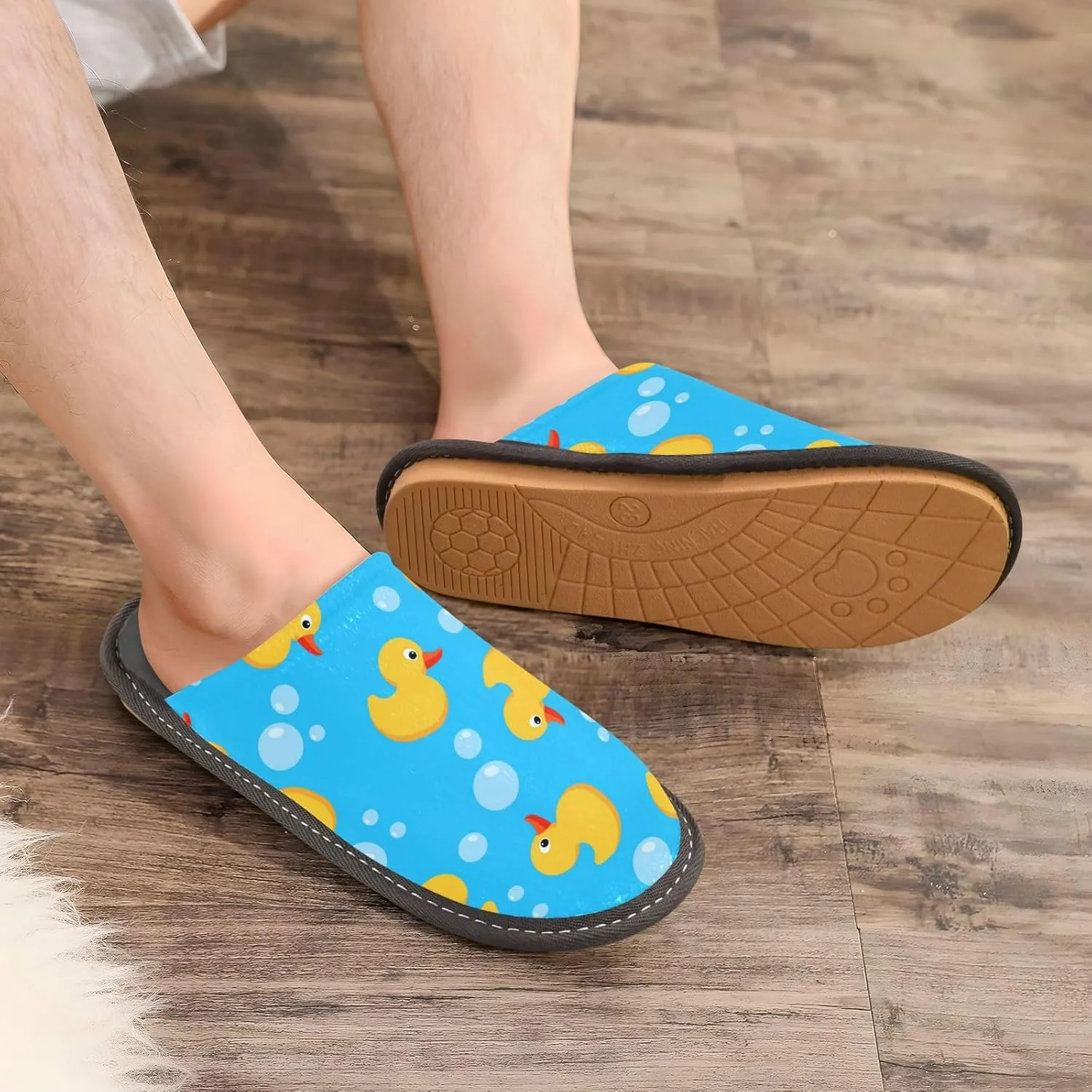 Spa Slippers Indoor House Fuzzy Slippers Soft Memory Foam Non-Slip Home Slipper Winter Shoes For Bedroom Hotel Travel 4-11