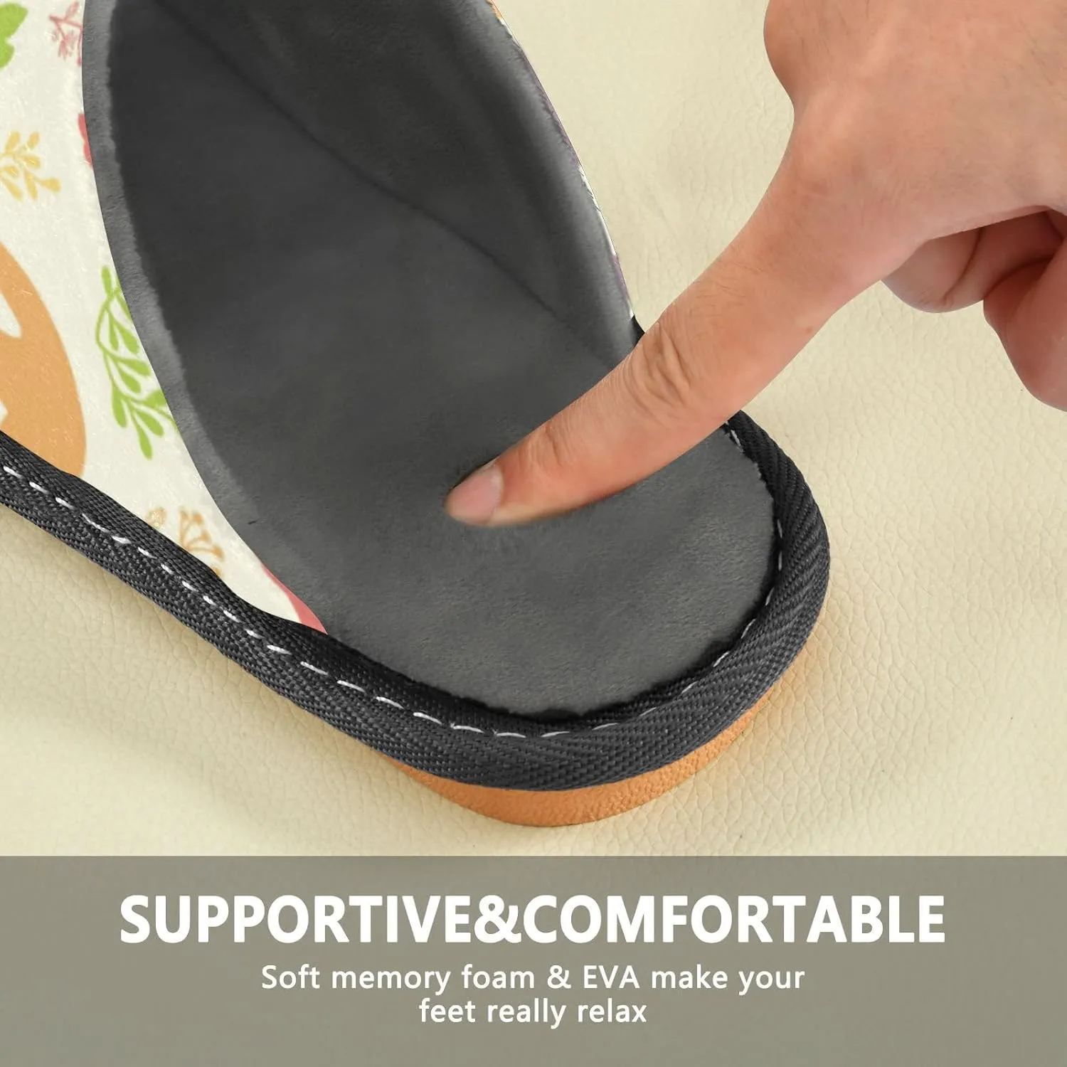 Spa Slippers Indoor House Fuzzy Slippers Soft Memory Foam Non-Slip Home Slipper Winter Shoes For Bedroom Hotel Travel 4-11