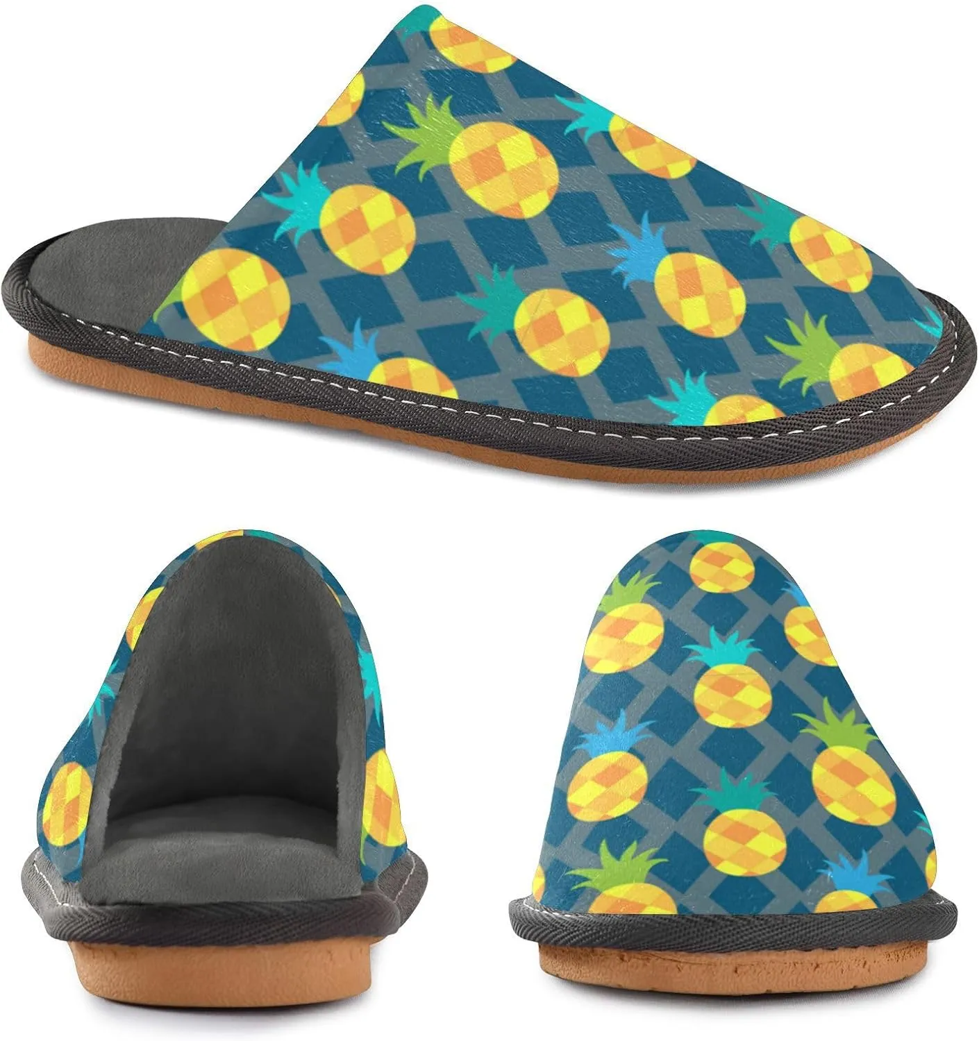 Spa Slippers Indoor House Fuzzy Slippers Soft Memory Foam Non-Slip Home Slipper Winter Shoes For Bedroom Hotel Travel 4-11